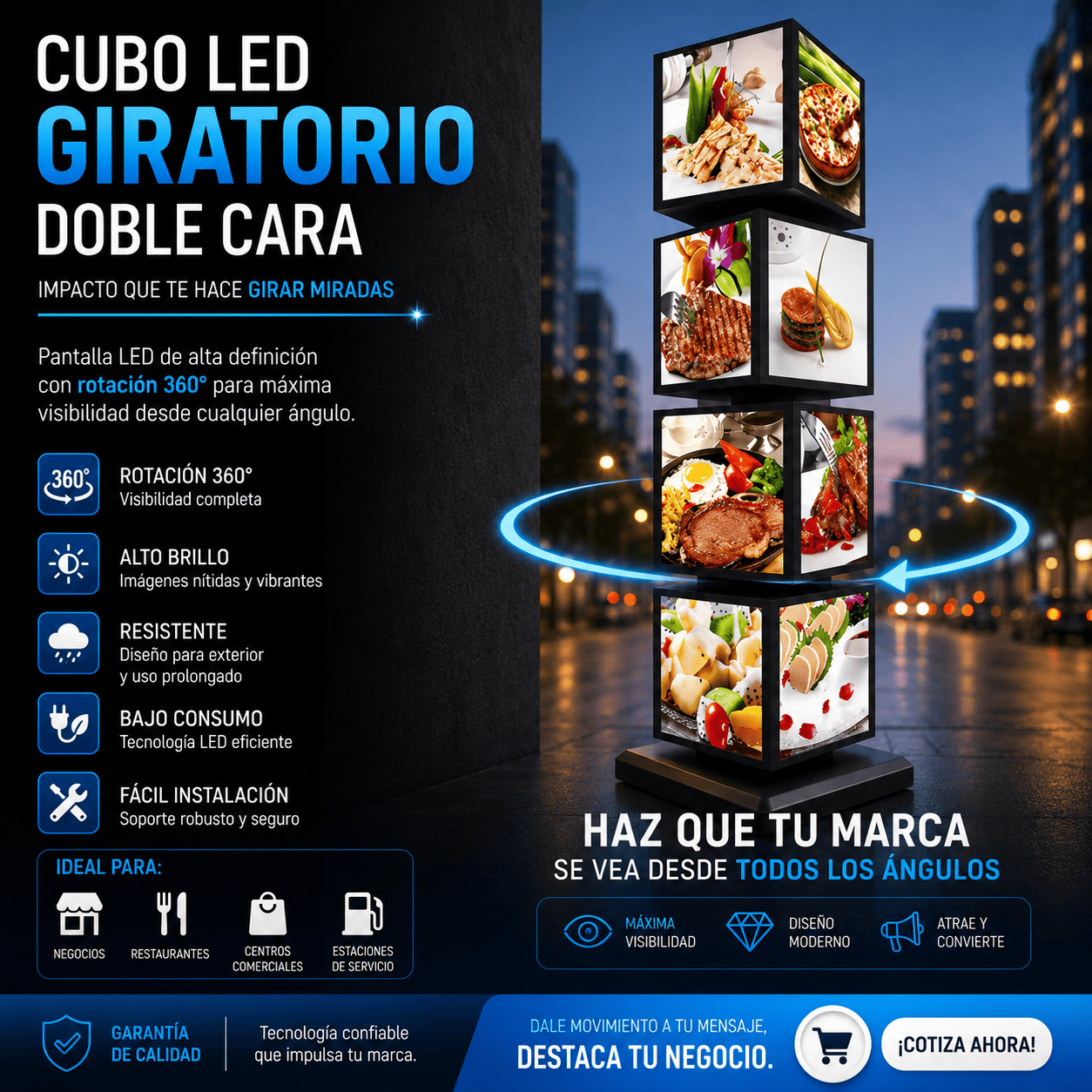 Cubo giratorio "toten" de 4 niveles de 30cm