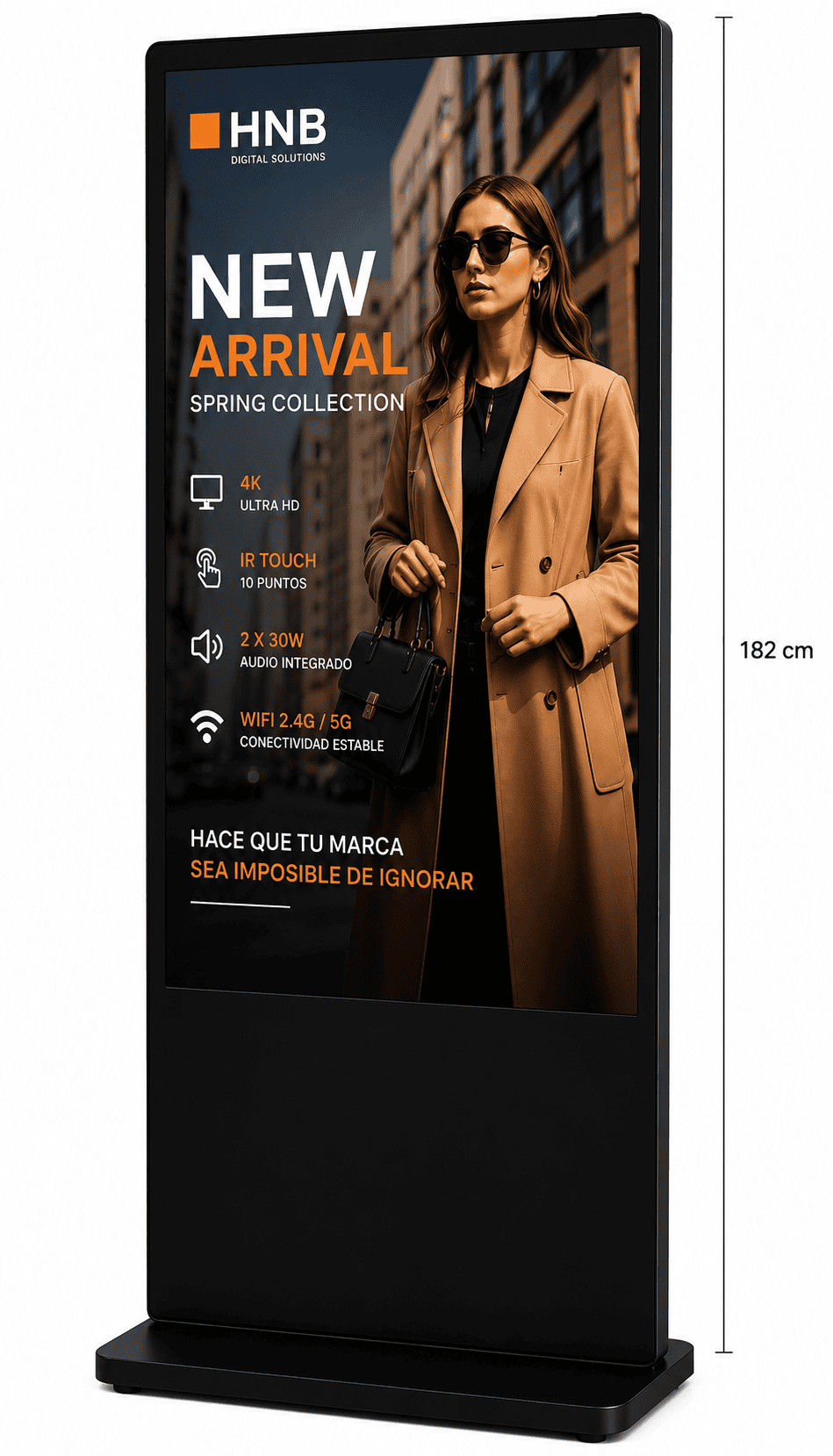 Pantalla Publicitaria Digital 65" 4K IR Touch – Android 14