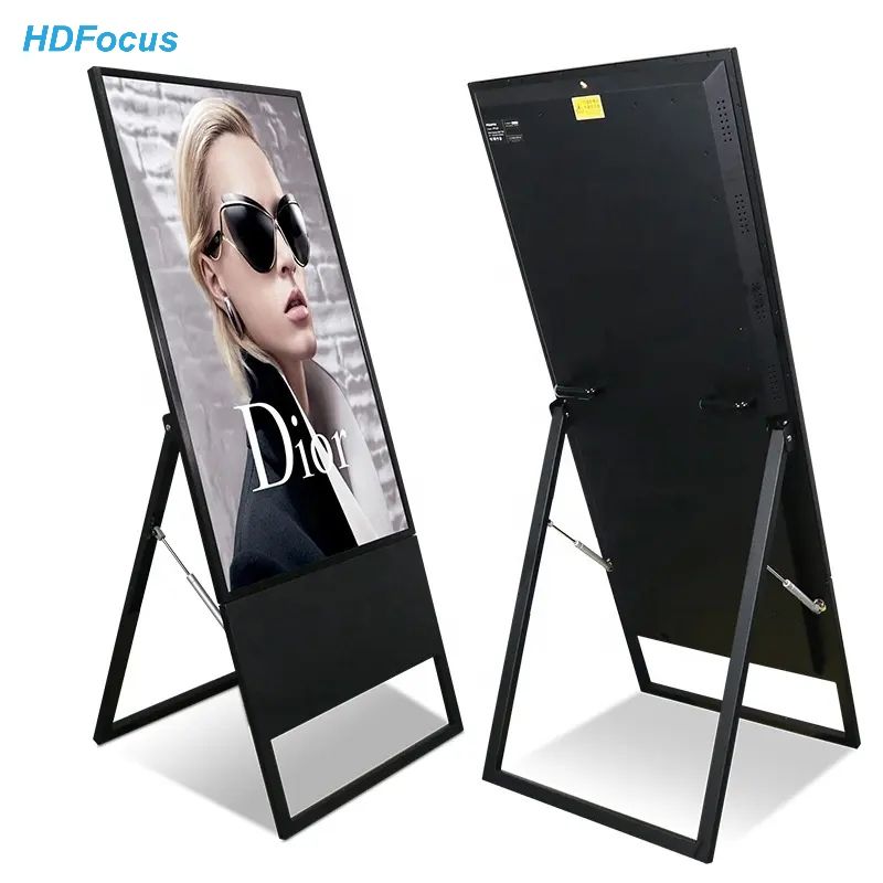 Pantalla Publicitaria Digital 65" Portátil Android No Touch