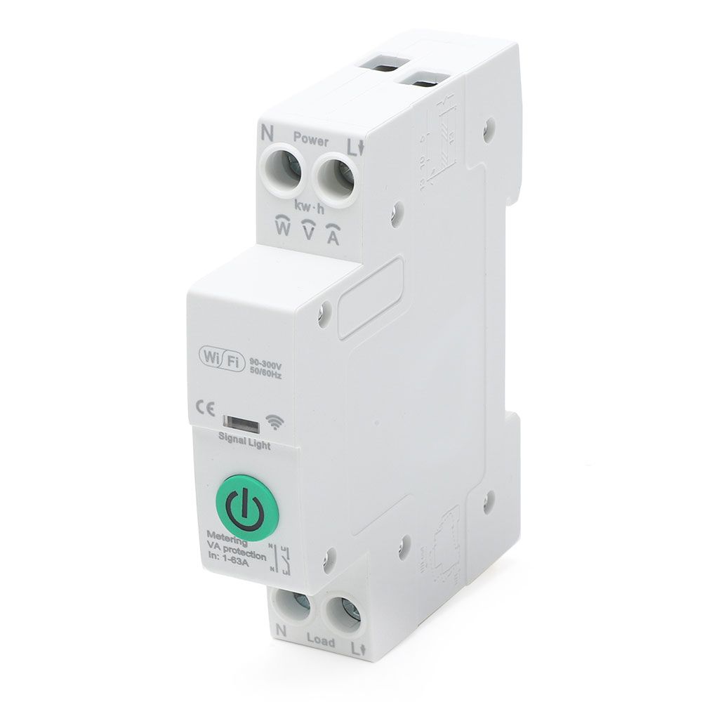 Breaker Smart WiFi 1 Polo HNB Compatible Tuya Smart Life 63A DIN Rail