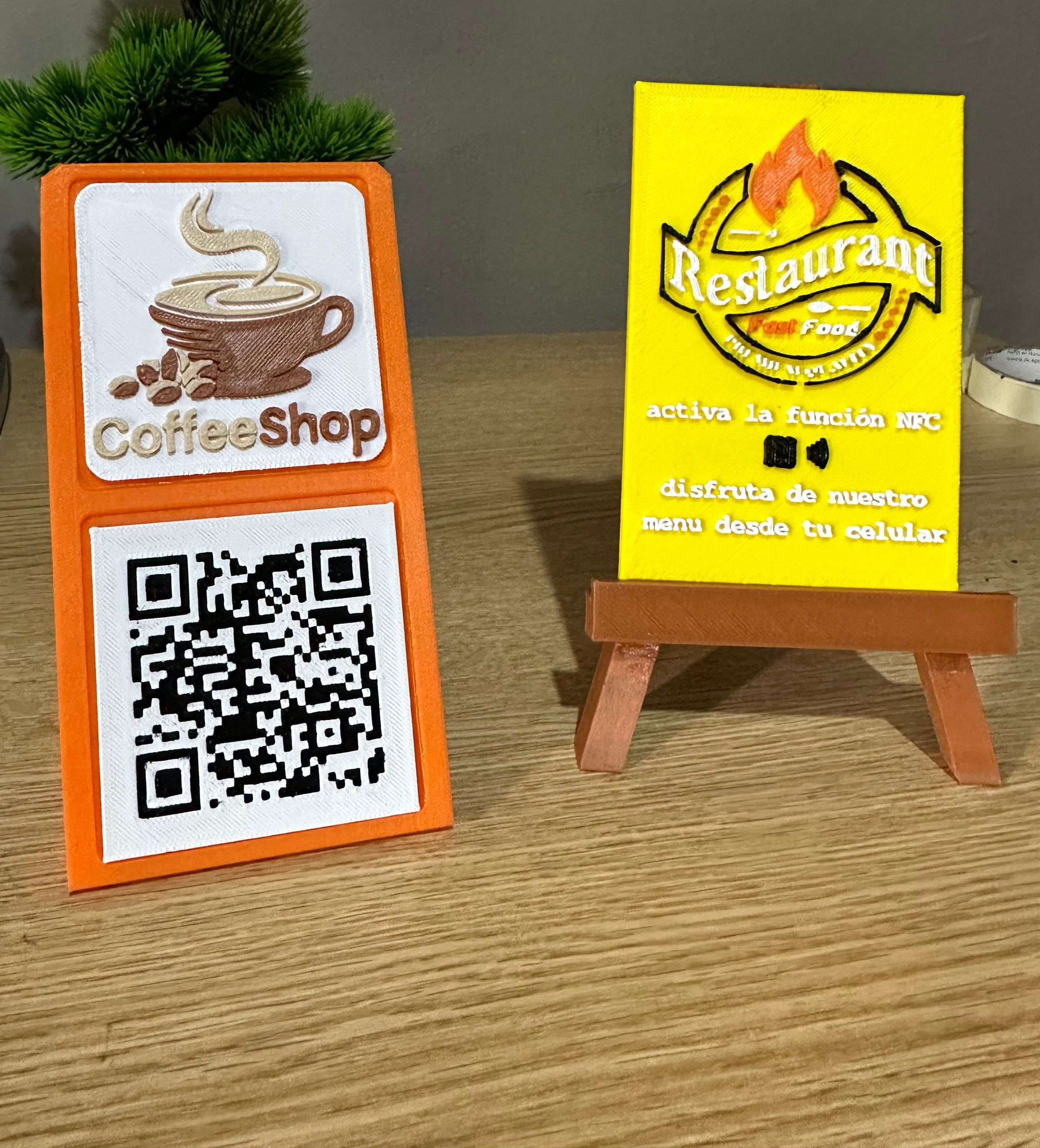 Menus de restaurantes QR/sticker NFC